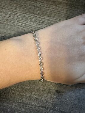 stainless round link chain bracelet
